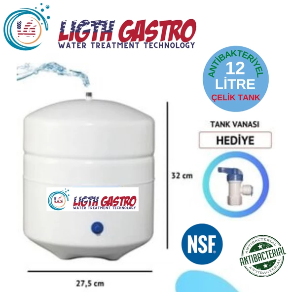 LİGHT GASTRO SİYAH BEYAZ 12 LİTRE 7 FİLTRE 14 AŞAMA SU ARITMA CİHAZI - 7