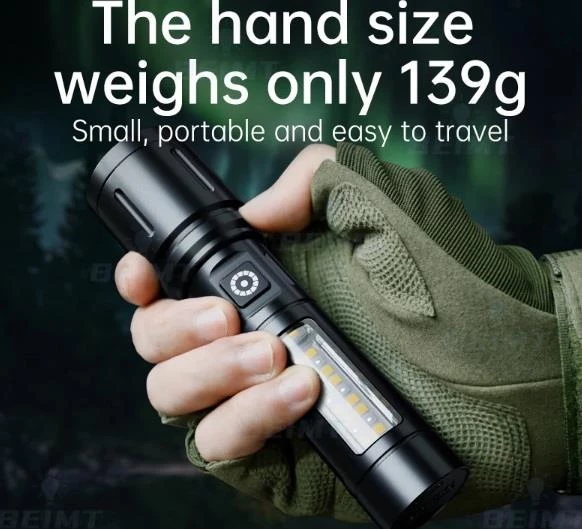 WellHise 603 Usb Şarjlı Yüksek güç spot uzun LED El Feneri Zumlanabilir Ultra Parlak Acil Aydınlatma Feneri - 3