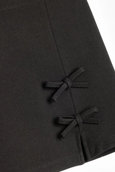 Koton Kız Çocuk Fiyonk Detaylı Viskon Etek Yırtmaç Detaylı - 3