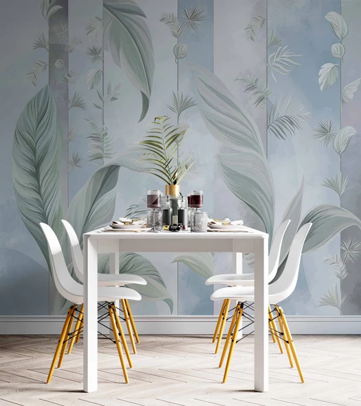 Soft Tüy Çizim Desenli Duvar Kağıdı - 5