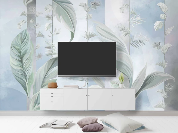 Soft Tüy Çizim Desenli Duvar Kağıdı - 3