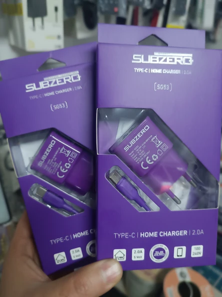 Subzero Şarj Cihazı, 2.0a 5 V TYPE-C Usb Renkli Şarj Aleti Ev Tipi Subzero Sg11