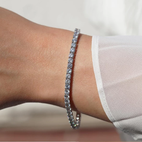 Zirkon Taşlı Su Yolu Bileklik - Resim 3