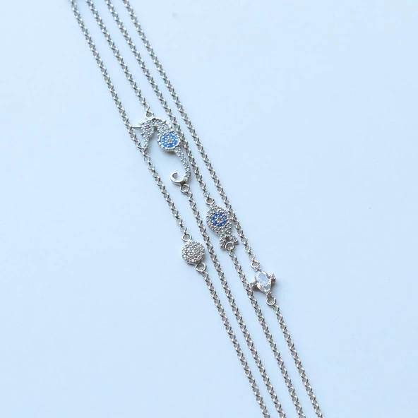 Apm Modeli Figürlü Gümüş Bileklik - Resim 3