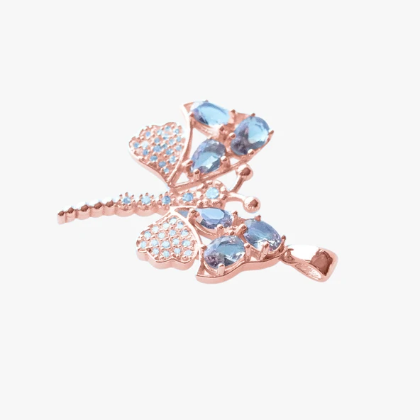 Zultanit Taşlı Yusufçuk Gümüş Kolye Ucu - Resim 4