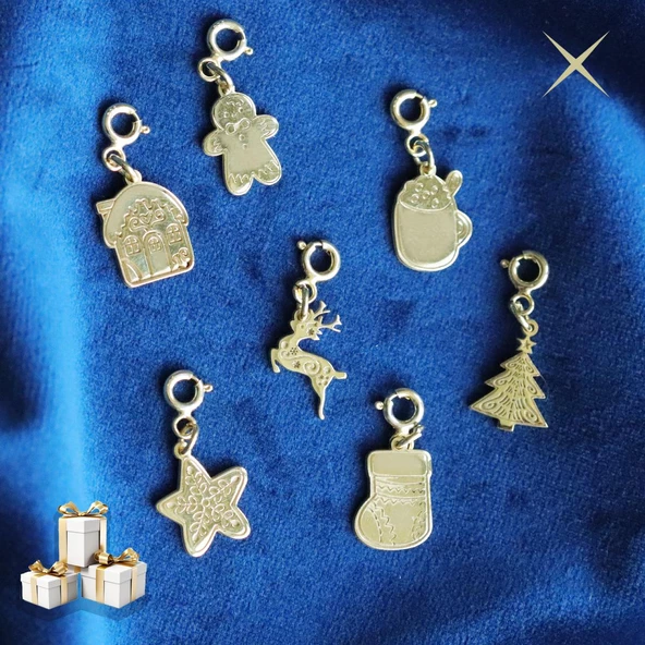 Yılbaşı Mini Gümüş Charm ürün görseli 1