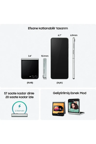 Samsung Galaxy Z Flip5 512 GB Krem (Samsung Türkiye Garantili) - 2