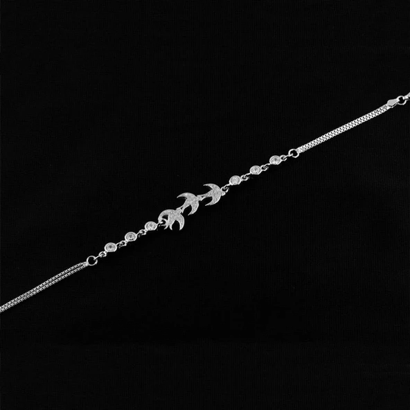 925 Ayar Gümüş Martı Bileklik ürün görseli 1