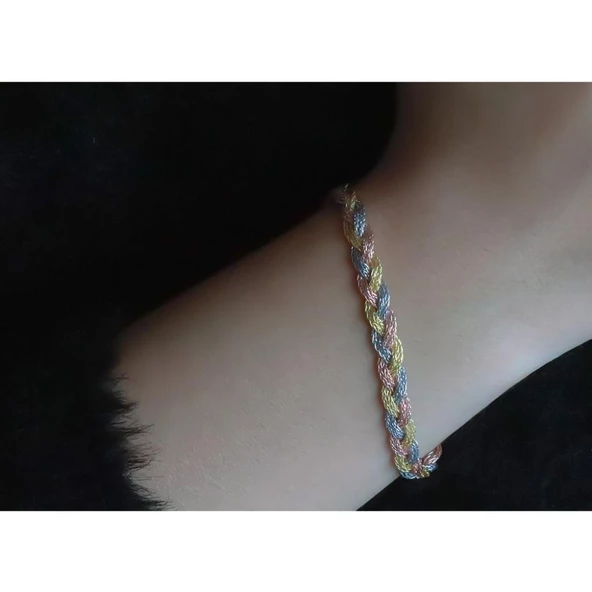 Örgü Modeli Telkari Bileklik - Resim 3