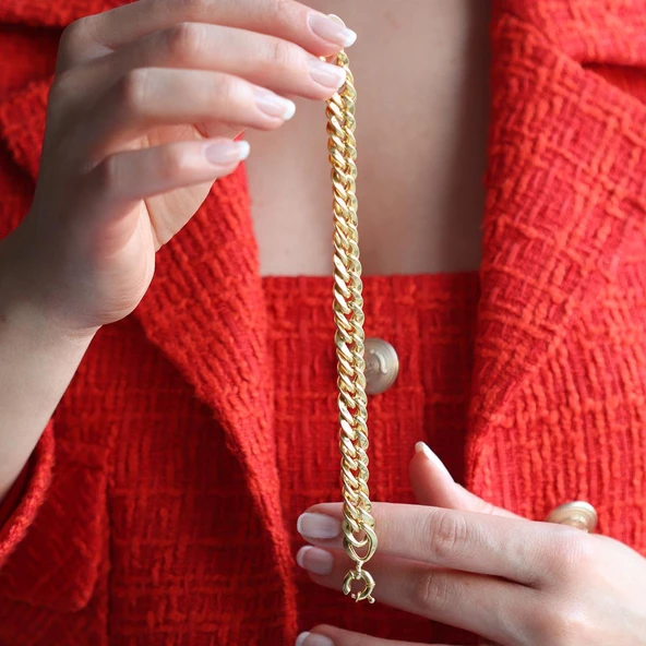 Balık Sırtı Gurmet Gümüş Bileklik - Resim 4