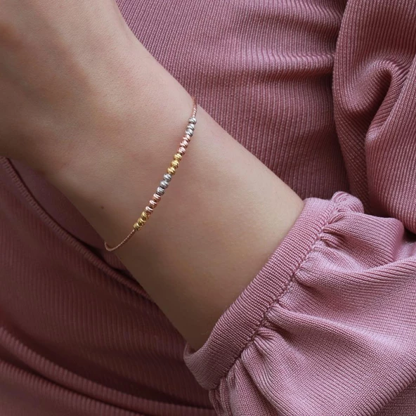 Kelepçe Modeli Sıralı İnce Gümüş Dorika Bileklik ürün görseli 1