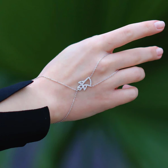 Melek Zirkon Taşlı 925 Ayar Gümüş Şahmeran - Resim 3