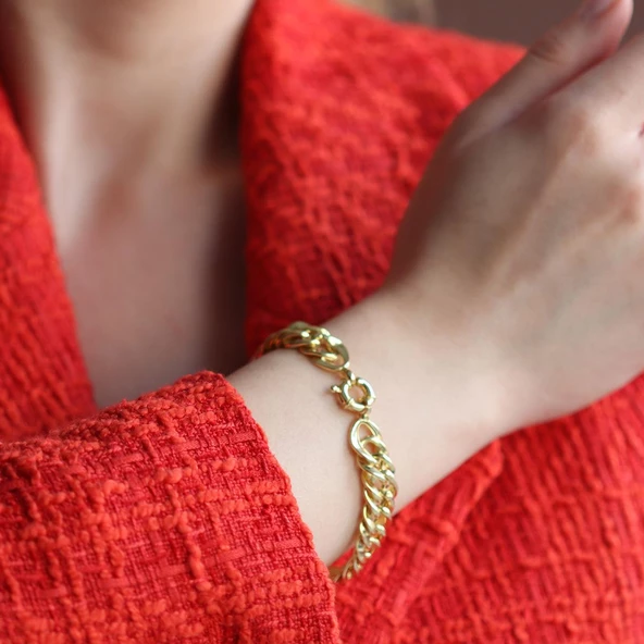 Balık Sırtı Gurmet Gümüş Bileklik - Resim 2