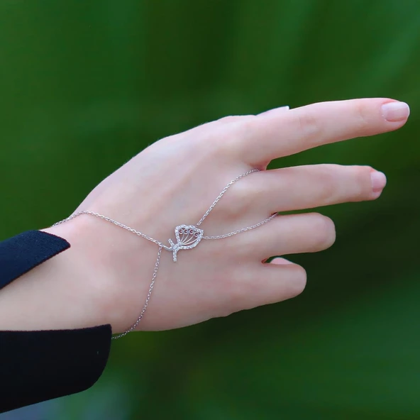 Zirkon Taşlı Mevlana 925 Ayar Gümüş Şahmeran - Resim 3