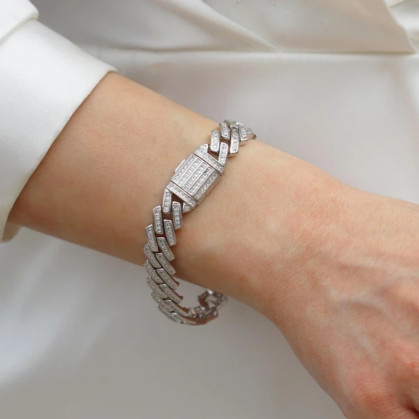 Fizyon Gurmet Taşlı Gümüş Bileklik ürün görseli 1