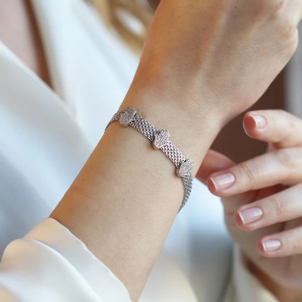 Hasır Fatma Ana Eli Gümüş Bileklik ürün görseli 1