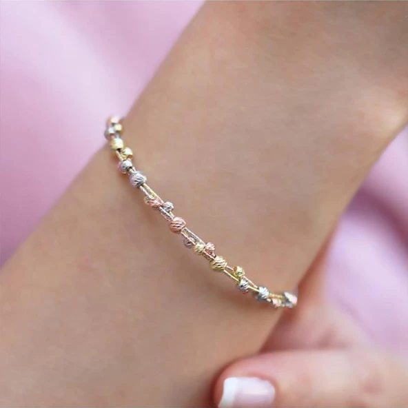 Sarmal Model Gümüş Dorika Bileklik - Resim 2