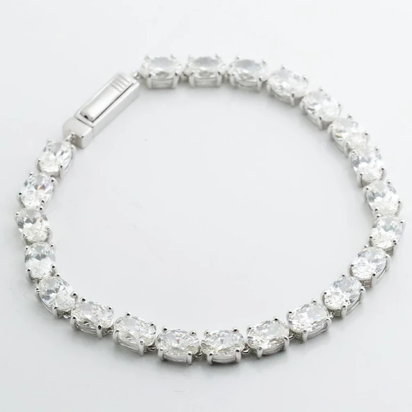 Elips Su Yolu Sky Diamond Gümüş Bileklik - Resim 4