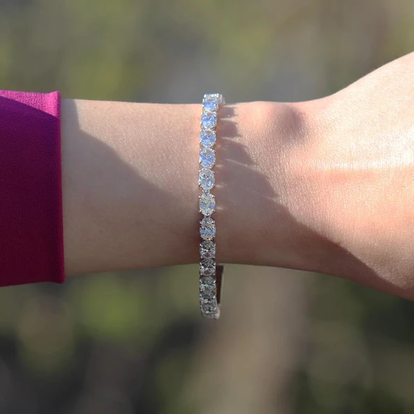 Elips Su Yolu Sky Diamond Gümüş Bileklik ürün görseli 1