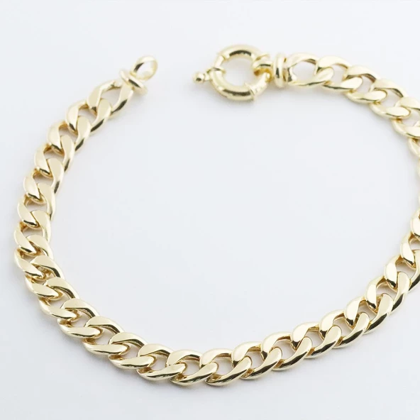 Gurmet Modeli Gold Kaplama Hallow Bileklik - Resim 4