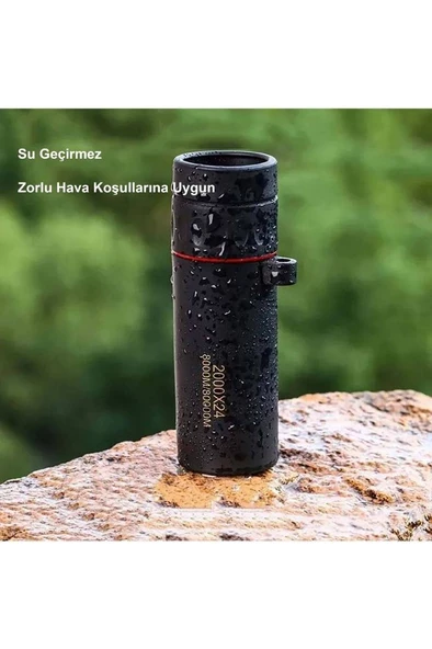 Alfalink 2000x24 HD Zoom Monoküler Mini Taşınabilir HD Dürbün Su Geçirmez Tripod Telefon Tutacağı - 2
