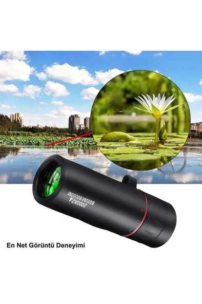 Alfalink 2000x24 HD Zoom Monoküler Mini Taşınabilir HD Dürbün Su Geçirmez Tripod Telefon Tutacağı - 3