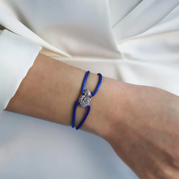 Serpents Gümüş İpek Makrome Bileklik ürün görseli