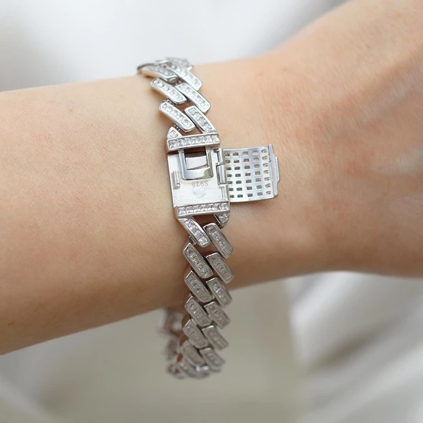 Fizyon Gurmet Taşlı Gümüş Bileklik - Resim 5