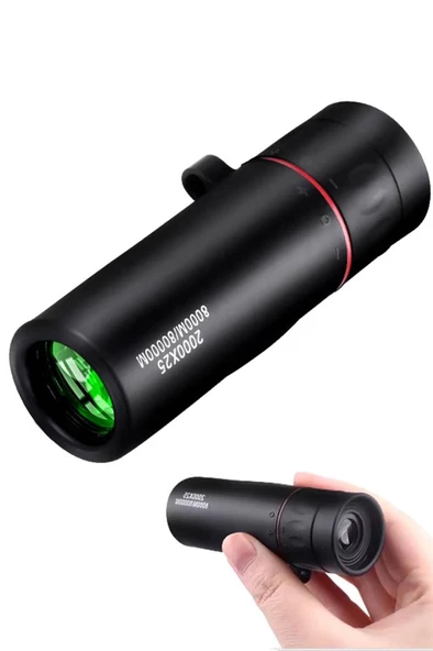 Alfalink 2000x24 HD Zoom Monoküler Mini Taşınabilir HD Dürbün Su Geçirmez Tripod Telefon Tutacağı - 5