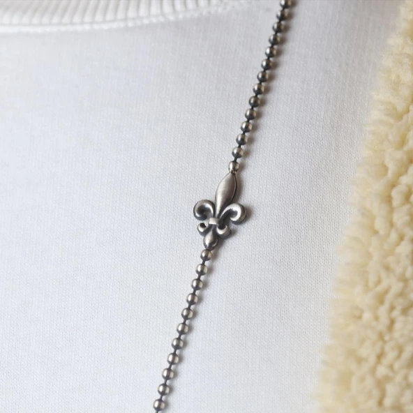 Kılıç Ve Mühür Figürlü Zirkon Taşlı Erkek Gümüş Kolye - Resim 2