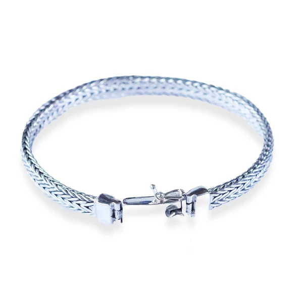 Oksitli Tilki Kuyruğu Gümüş Bileklik - Resim 2