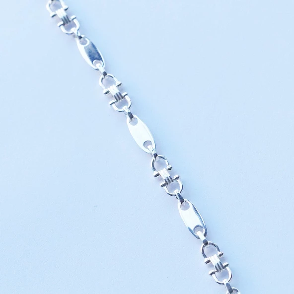 Gemici Modeli Gümüş Erkek Bileklik - Resim 5