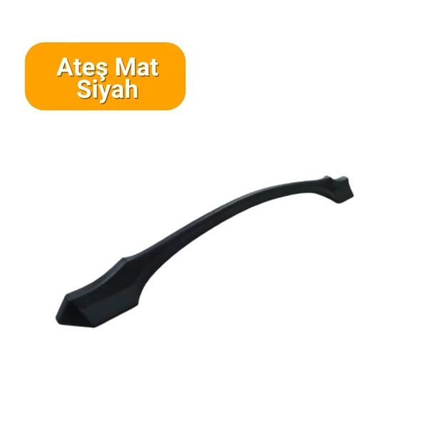 4 Adet Ateş Mat Siyah Metal Mobilya Kulpu 160mm - 192mm - 2