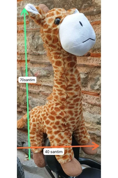 60 Cm Kaliteli Peluş Zürafa - Resim 4