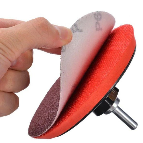 Zımpara Seti + Matkap Aparatı + Gözlük 115 mm (40 Parça) - 8