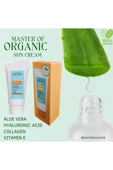 MASTER OF ORGANİC collagen Güneş Kremi Spf 50 + Pa +++ Collagen Hyaluronic Sun Cream 50 ML 2 ADET - 3