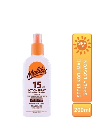 Malibu Güneş Koruyucu Sprey Losyon Spf15 200ml