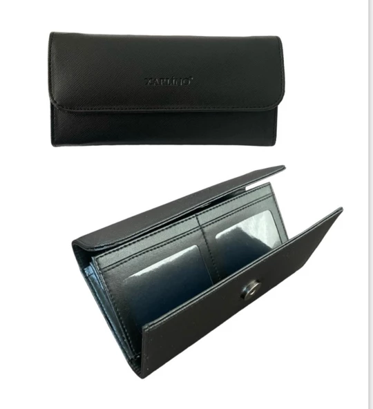 Hediye Seti Kadın Siyah Penye Şal Kolye Cüzdan (Kapak Notumuz Örnektir.) - 2