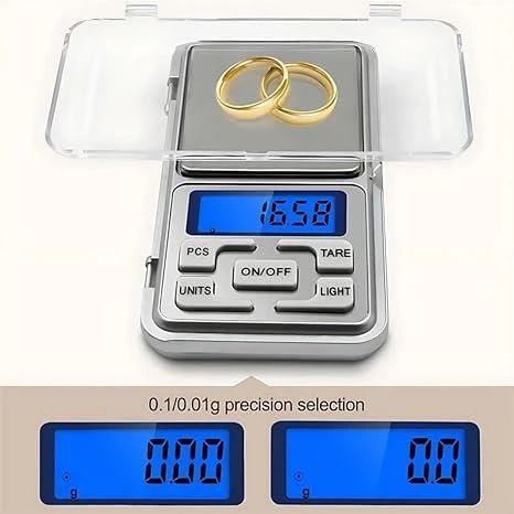 WellHise 668B Mini Dijital Hassas Tartı 200 Gr. / 0.01G Hassas Elektronik Kuyumcu Cep Terazisi - 4