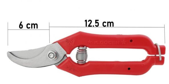 Göcen ( 5 ADET ) Eğri Uçlu Narenciye Üzüm Bağ Budama Makası18.5 Cm - 4