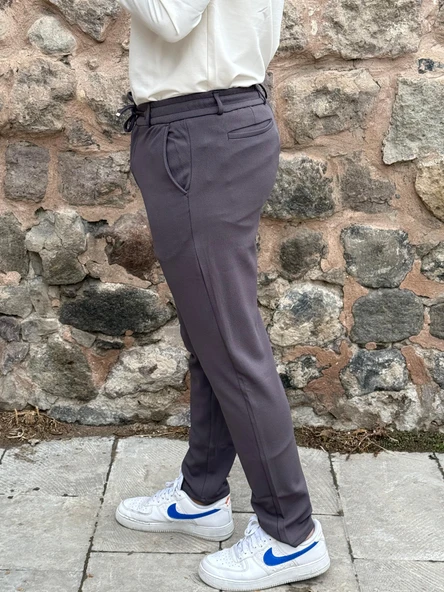 Gd Goldoremi Erkek Slim Fit Beli Lastikli İpli Fermuarlı Likralı Ascoli Kumaş Rahat Jogger - 8