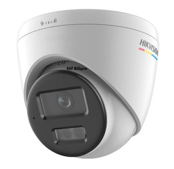 Hikvision DS-2CD1327G2-LUF 2mp 2.8mm Sabit Lens Dahili Sesli H.265+ ColorVu IP Dome Kamera