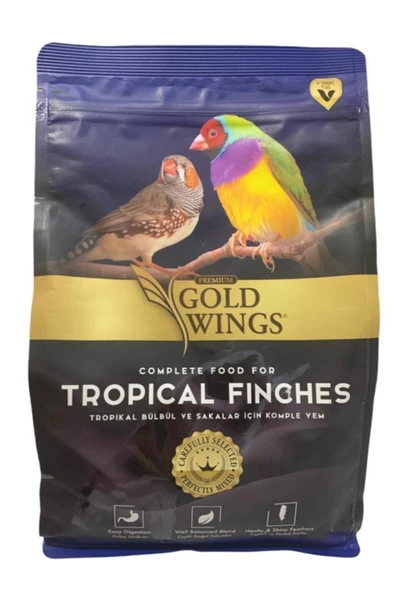 Gold Wings Premıum Tropical Fınches Hint Bülbülü Ve Saka Için Komple Yem 1000gr