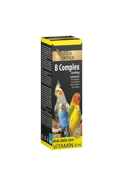 Gold Wings Premium B Complex Vitamin Kuşlar İçin Stres Önleyici 20 ml