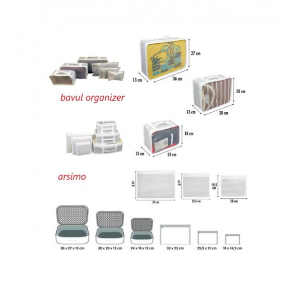 Bavul Organizer Ve Valiz Düzenleyici 6'lı Set ARS-BVLDZ - 3