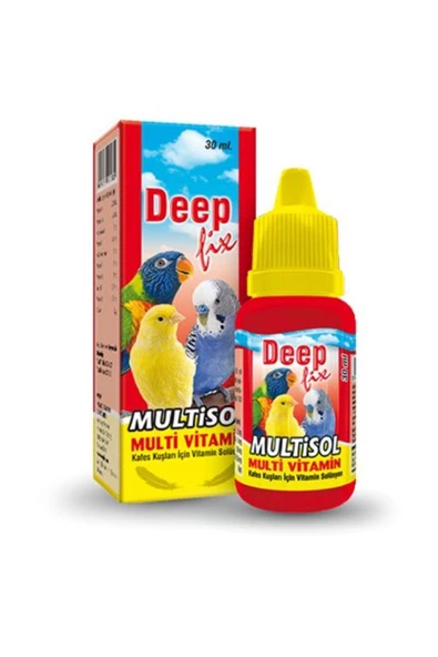 Deep Fix Multisol Kafes Kuşlari Için Multivitamin Takviyesi 30 ml