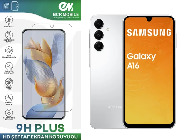 Samsung Galaxy A16 Ekran Koruyucu 9H Esnek Nano Cam Tam Uyumlu Şeffaf(5G Modeline UYMAZ!)