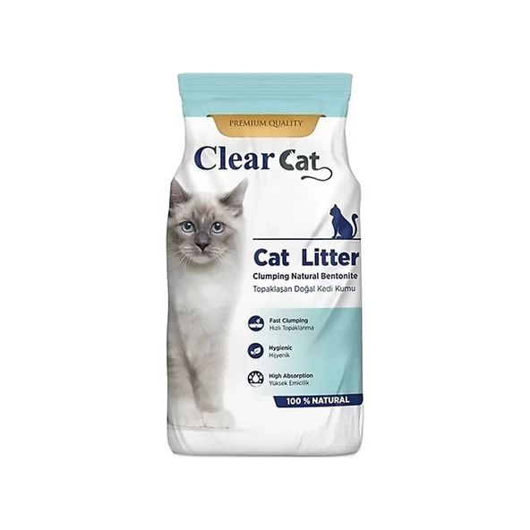 Clear Cat Kokusuz İnce Taneli Topaklaşan Kedi Kumu 10 Lt