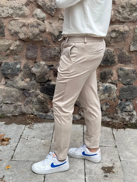 Gd Goldoremi 6649 Erkek Likralı Slim Fit Beli Lastikli İpli Çelik Kumaş Rahat Jogger - 21