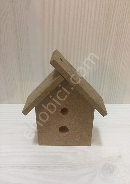 Minik Ahşap Ev 5x8cm (Mdf) Obje K-381
